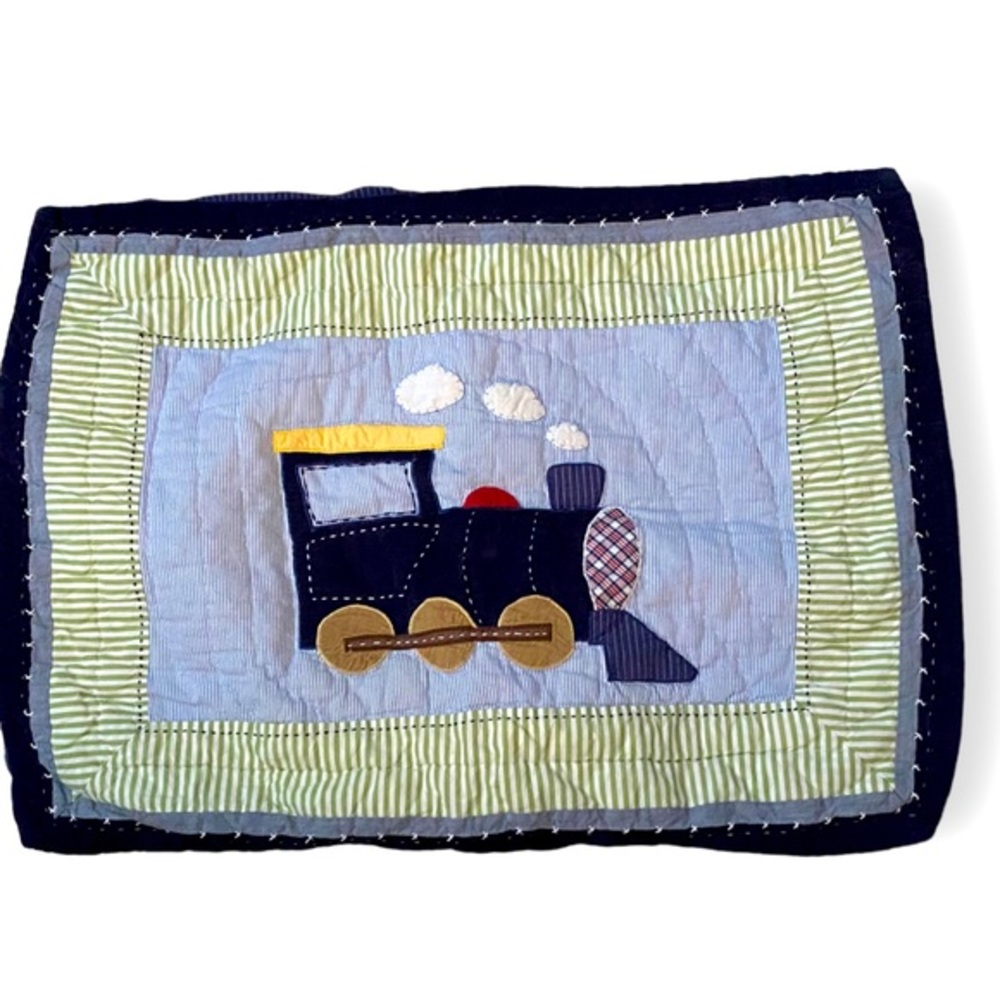 Pottery Barn Kids Train Quilted Pillow Sham